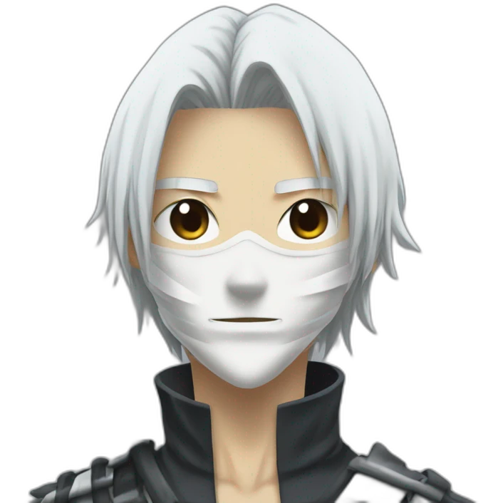 Ishigo de Bleach avec sans masque de hollow emoji