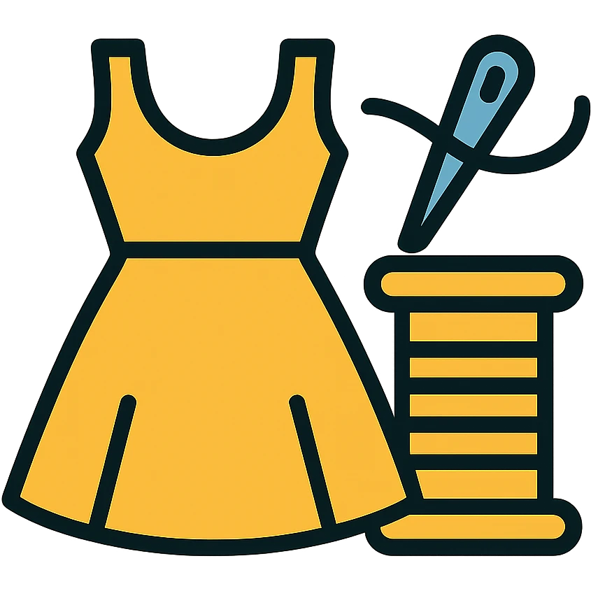 gold and black outlined icon for Fashion emoji