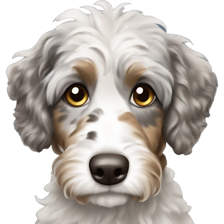 Merle Aussiedoodle emoji