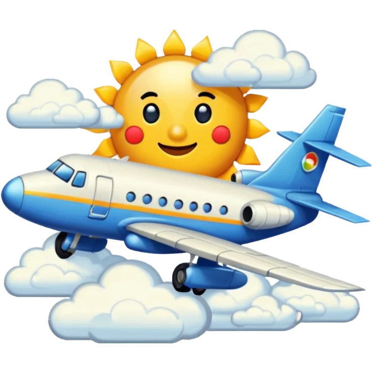 Crée un emoji en pixel art combinant 🛫 (avion au décollage) et 🌤️ (soleil derrière un nuage).
Style : rétro pixel art, résolution 32x32 pixels.
Format : PNG avec fond transparent. emoji