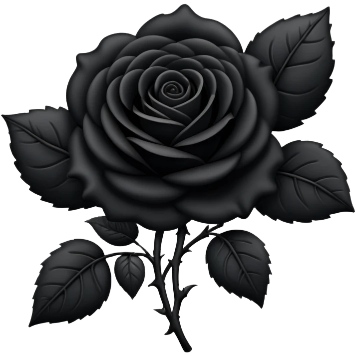 Black rose emoji