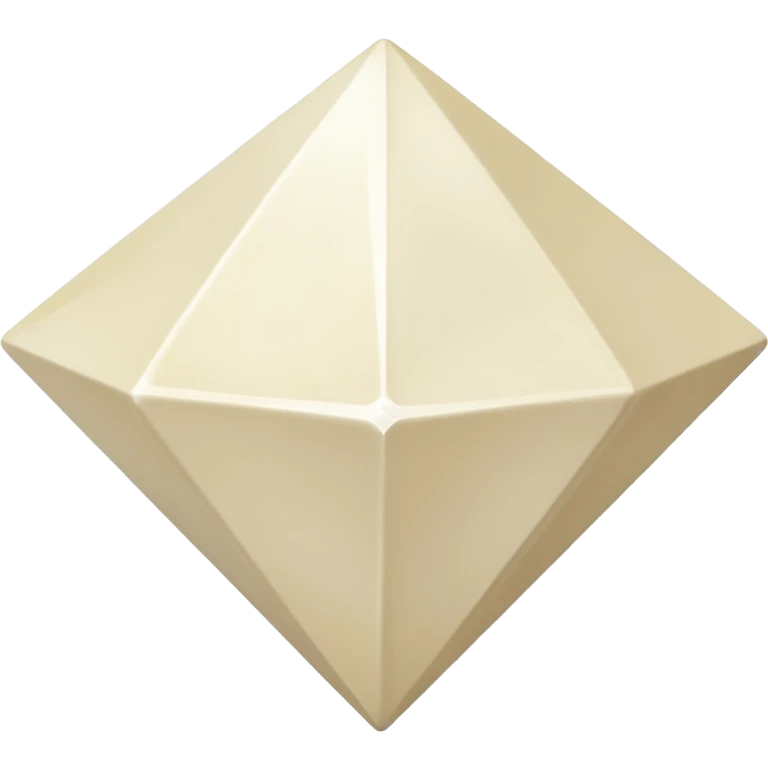 diamond shape carved from ivory. square tilted 45 degreeshead on view emoji