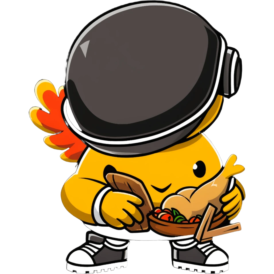 PUBG player with Level 3 helmet celebrating with roasted chicken dinner trophy emoji