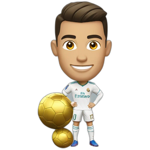Cristiano Ronaldo avec ballon d’or emoji