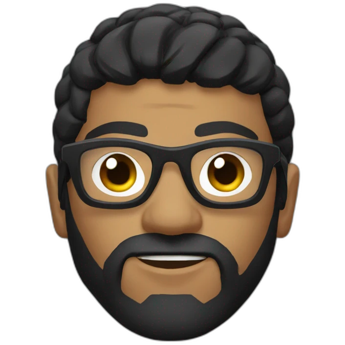 Sri lankan MMA fighter with glases black hair emoji