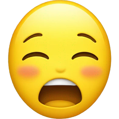 a yellow face crying with a open mouth emoji