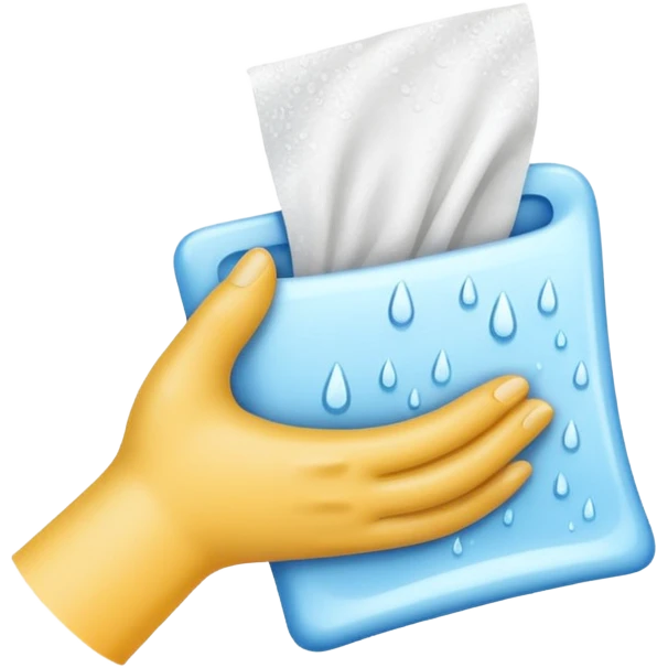 hand wipe cleaning emoji