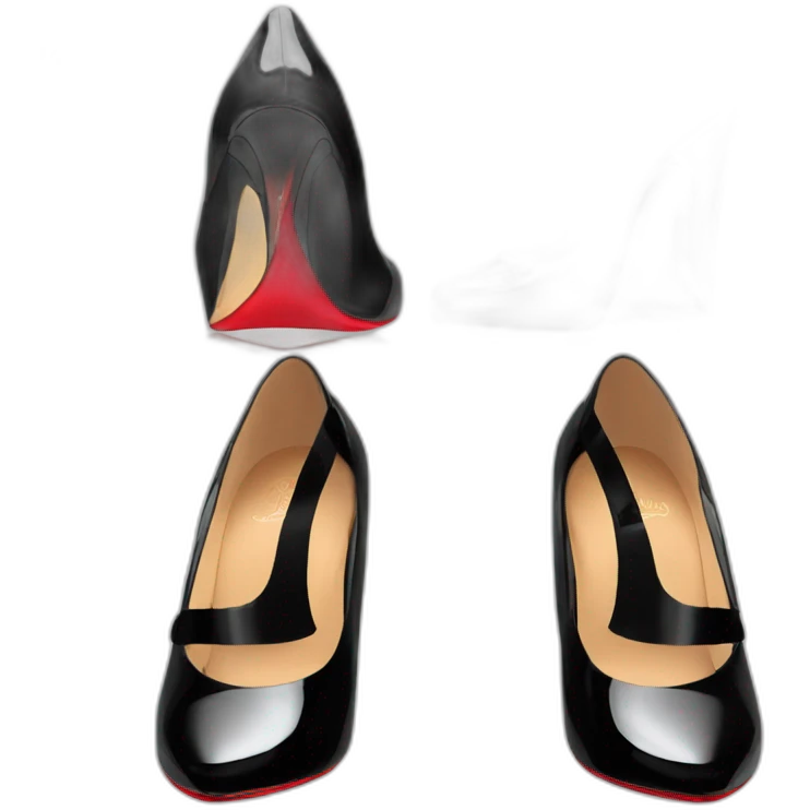 WEDGE heel LOUBOUTIN black PATENT emoji