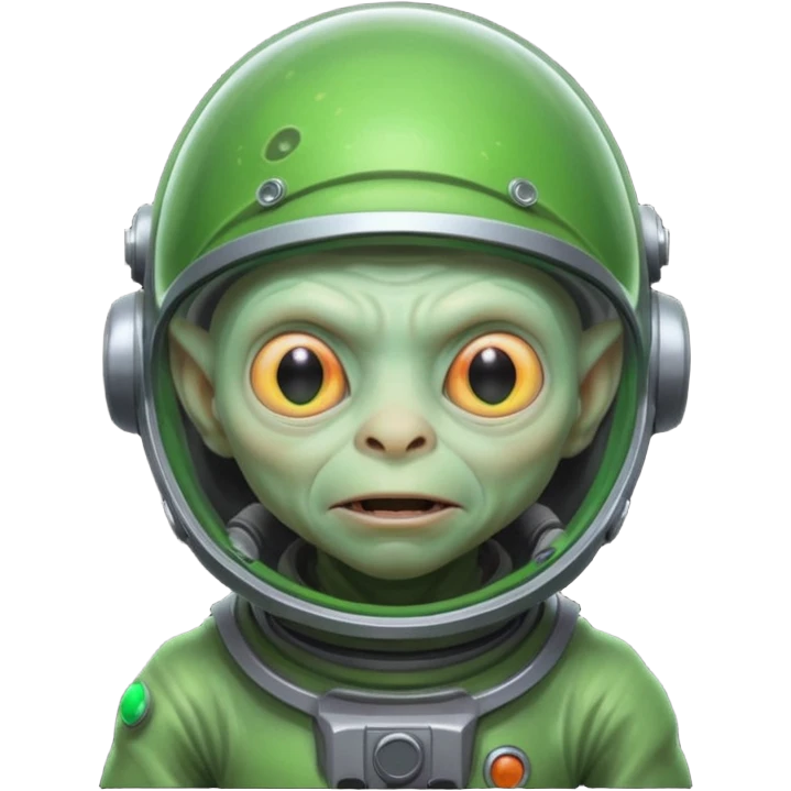 Neon gollum with a space helmet on emoji