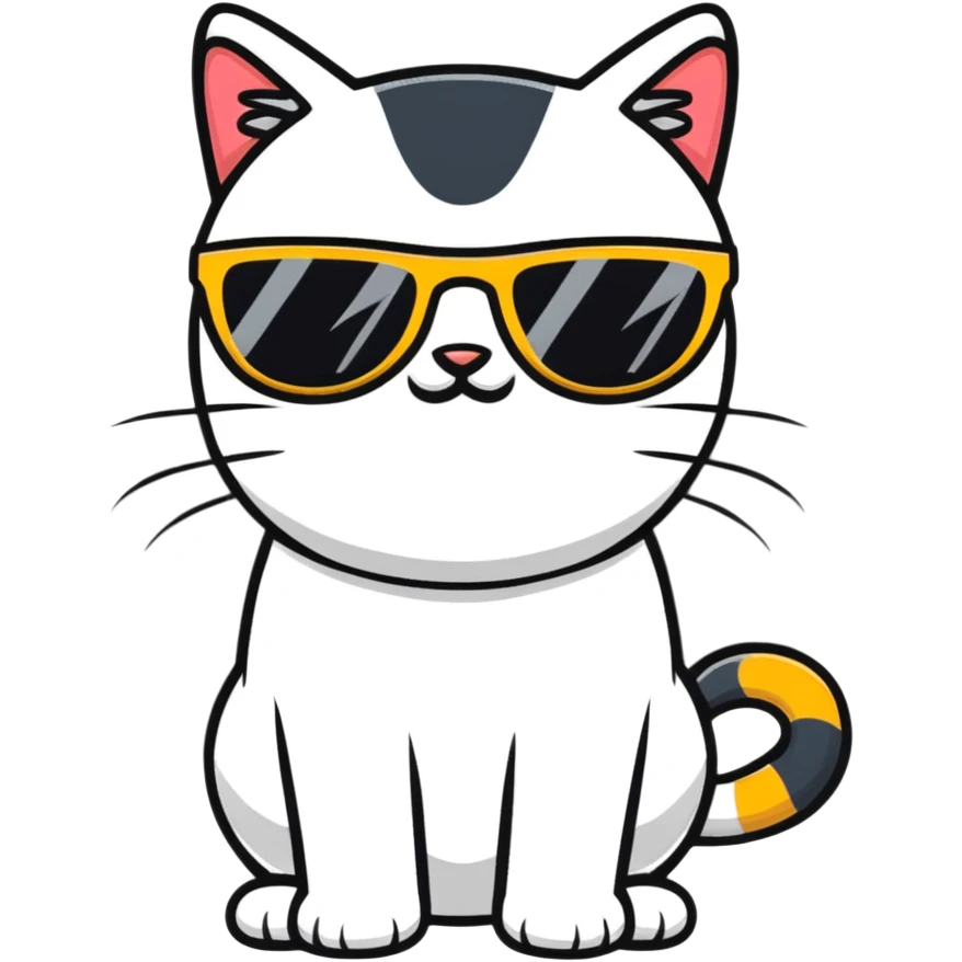Cat with sunglasses emoji