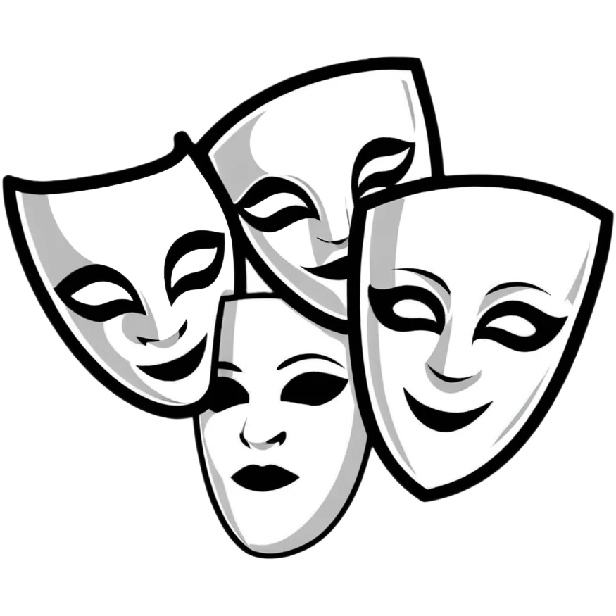 theatre masks drama comedy tragedy emoji