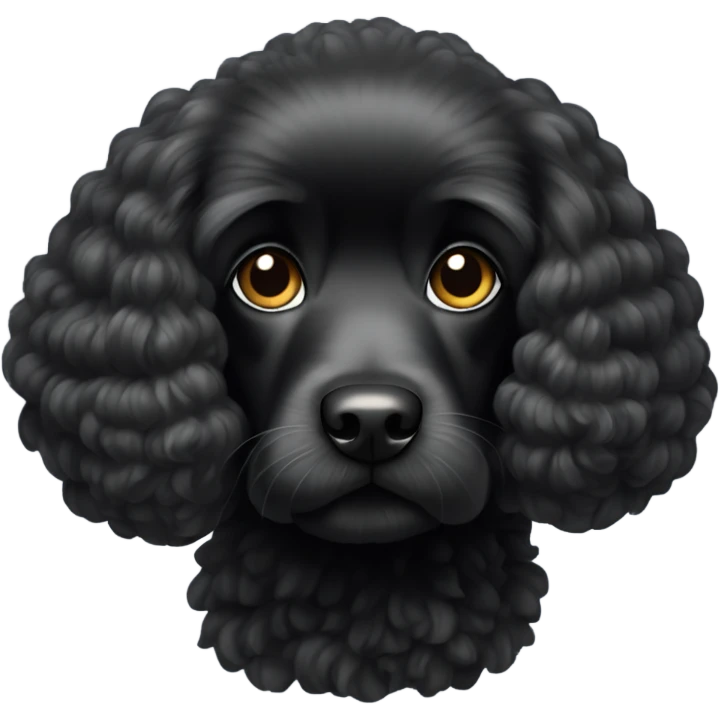 face royal caniche colour all black emoji