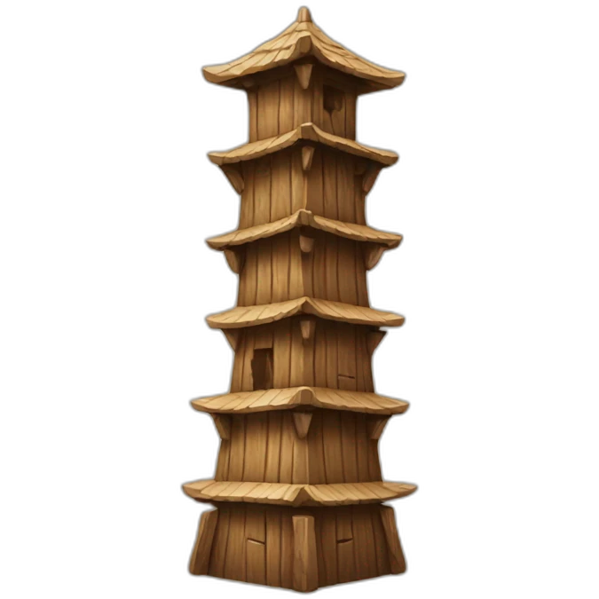 Wooden tower emoji