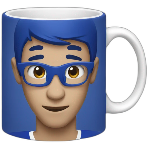 mug in chelsea colours emoji