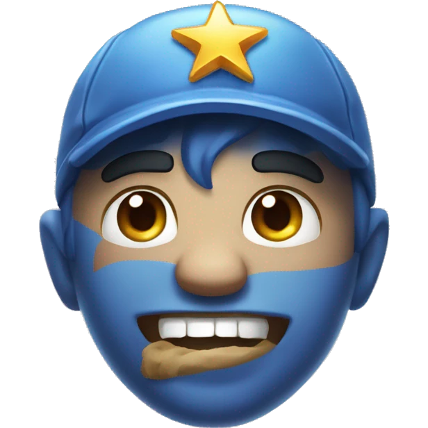 Blue star icon from king of tokyo. emoji