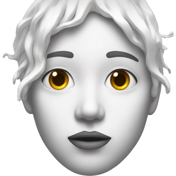 Face splased with white paint emoji