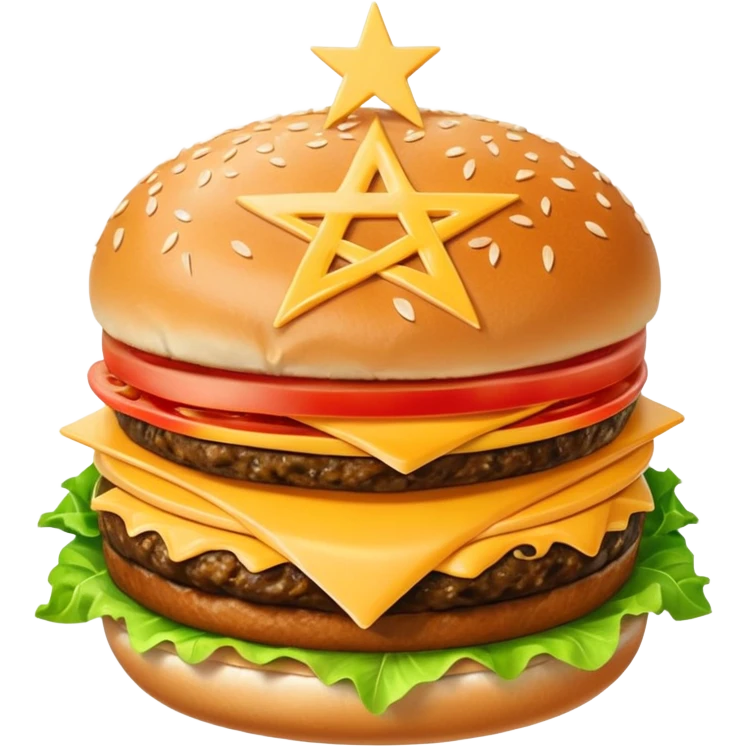 burger pentagram emoji