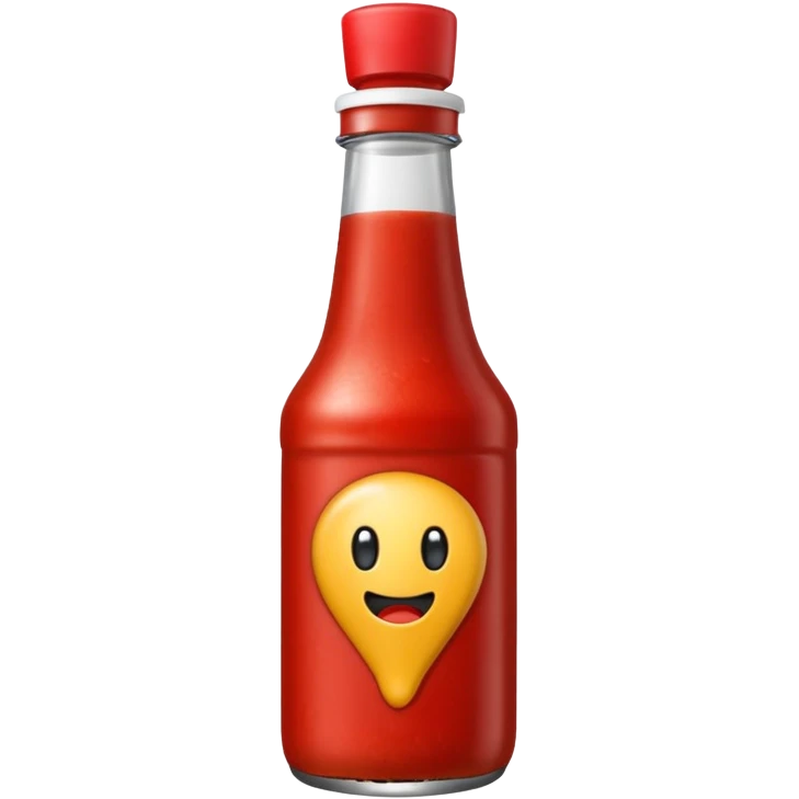 en ketchup som är arg, mer realistisk emoji