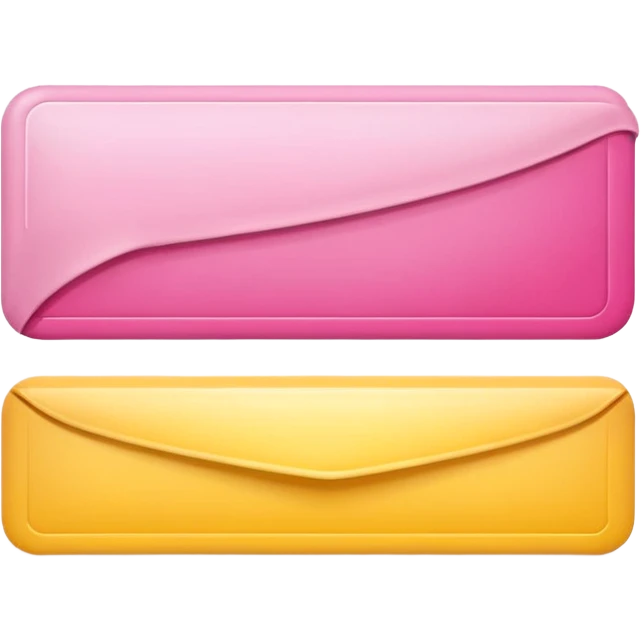 1/3rd Pink, 1/3rd white, 1/3rd yellow horizontal banner emoji