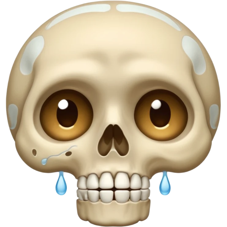 Squelette qui pleure emoji