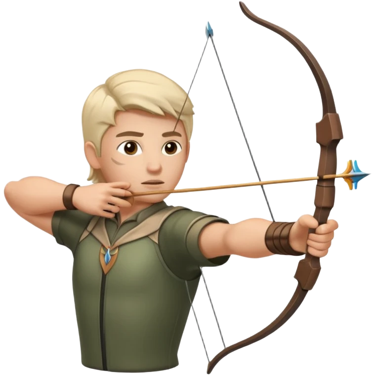 un archer avec un cible en arriere plans emoji