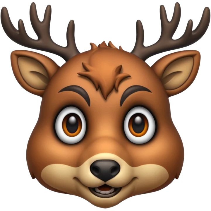 scary deer emoji