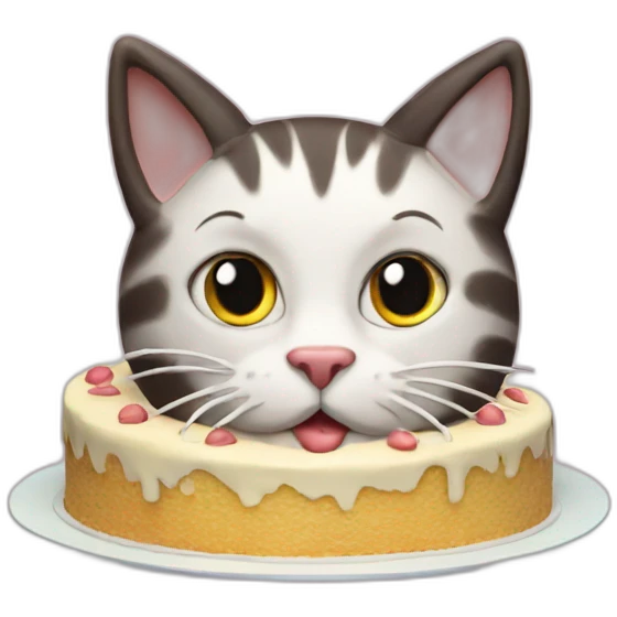 Cat cake emoji