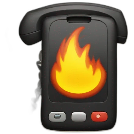 phone whith fire emoji