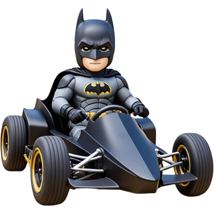 scale anime racing sexy muscular Batman’s masculine midnight-colored tight outfit 1970’s tv style dark knight stealthy accurate sporty safe plush deluxe off-road pursuit drifting F1 car lexus (black hair,reclining and relaxed torso and shoulders back against seat) rallycross kart  emoji