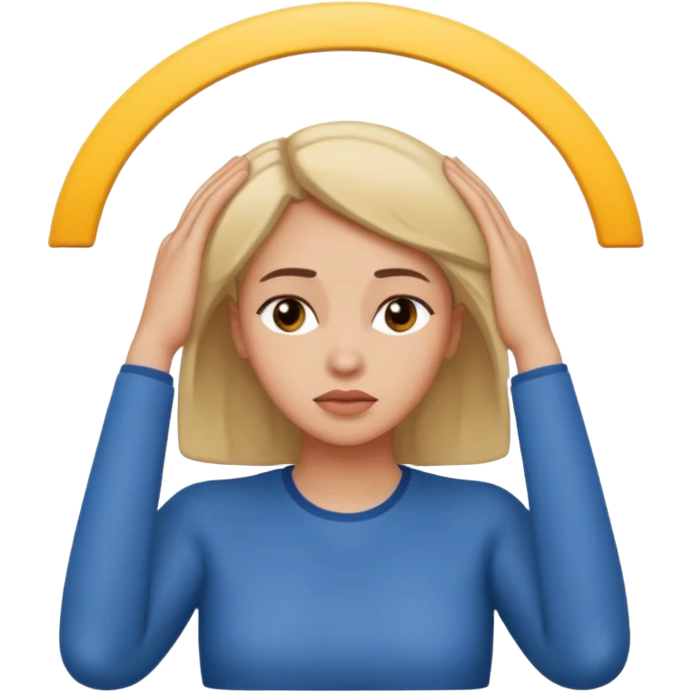 decision gesture women hands on top of the head emoji