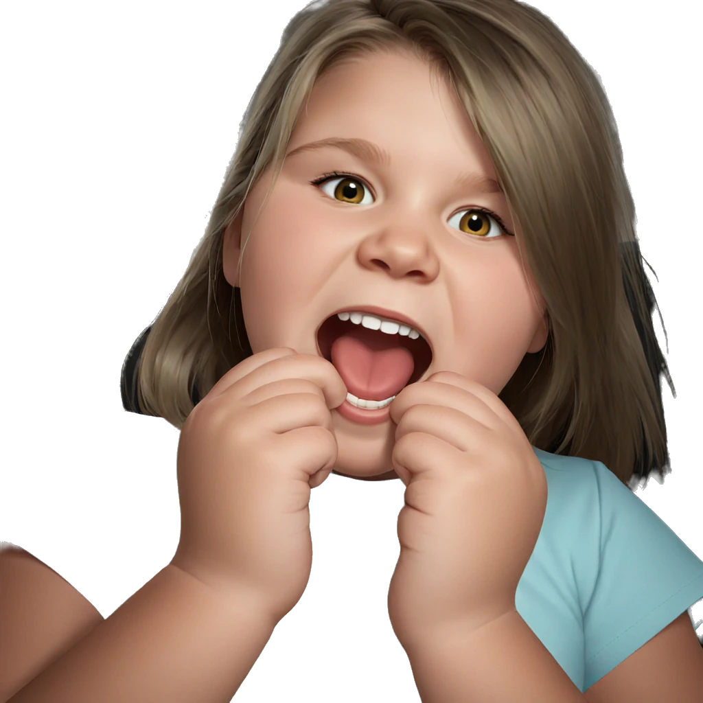 girl with open mouth emoji