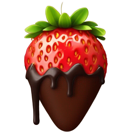 Chocolate strawberry  emoji