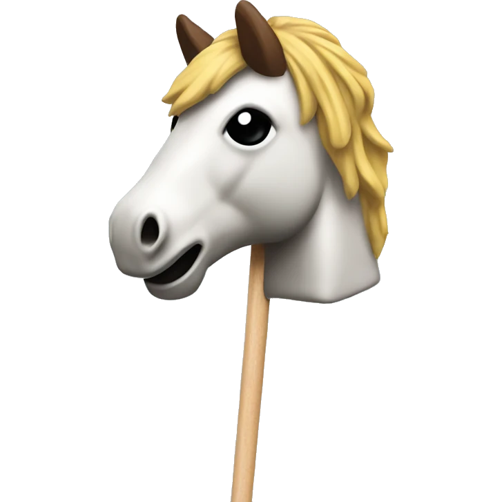 hobby horse toy head on the stick emoji