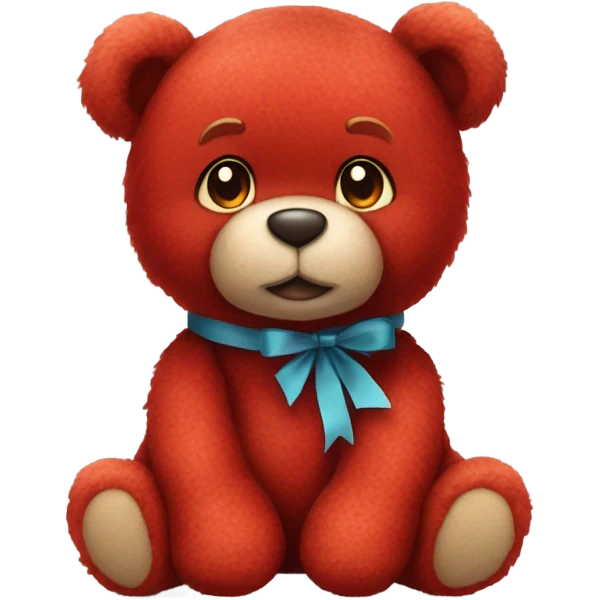 Red teddy bear emoji