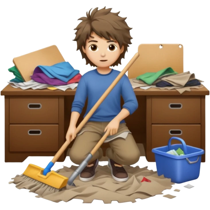 sweeping stuff under the carpet emoji