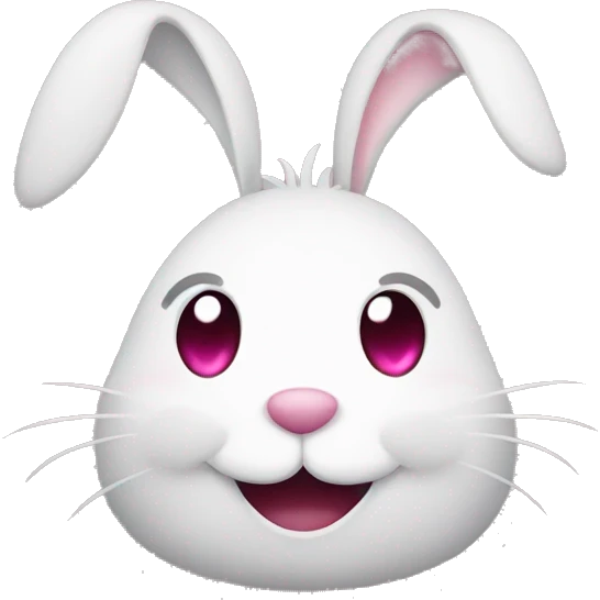 Smiling bunny Face with hearts around emoji