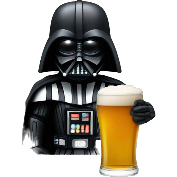 darth-vader with beer emoji