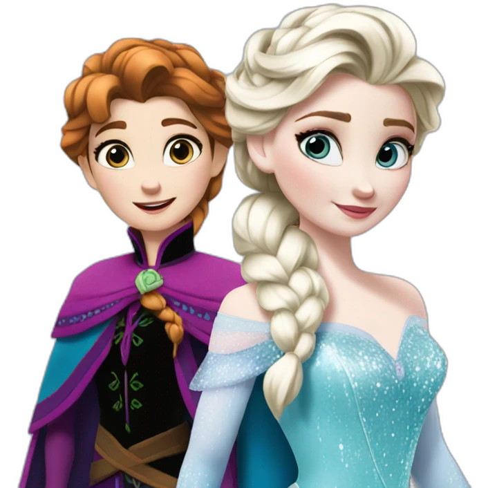 elsa and anna emoji