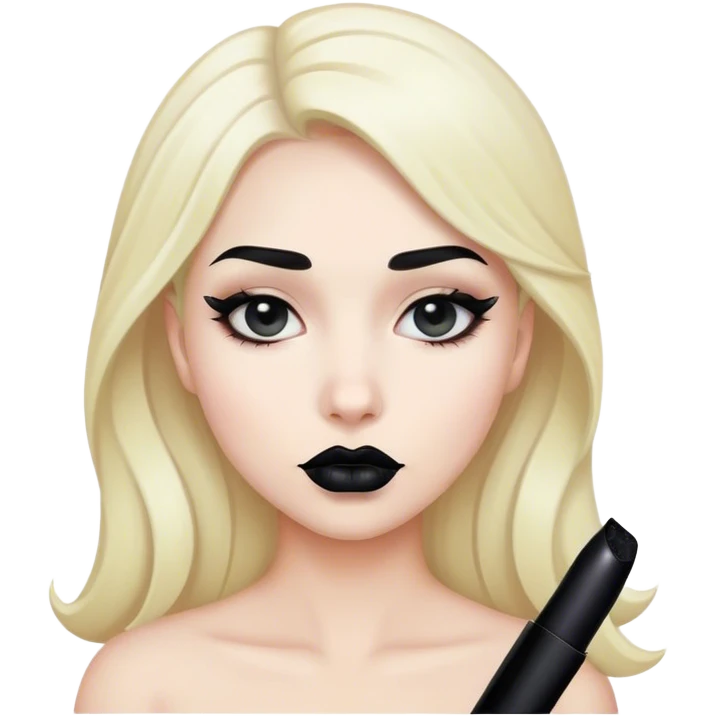 Black lipstick emoji
