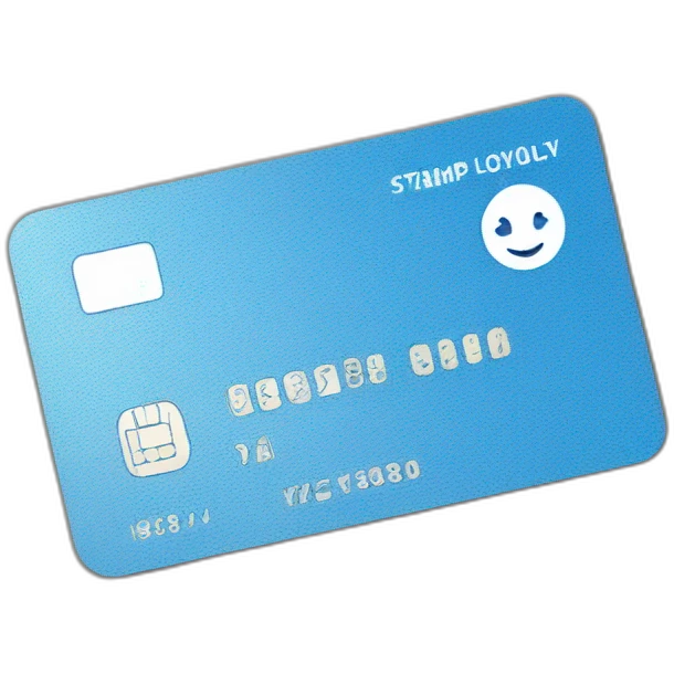 Loyalty card (stamp card) blue emoji