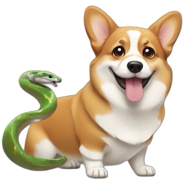Corgi and snake emoji