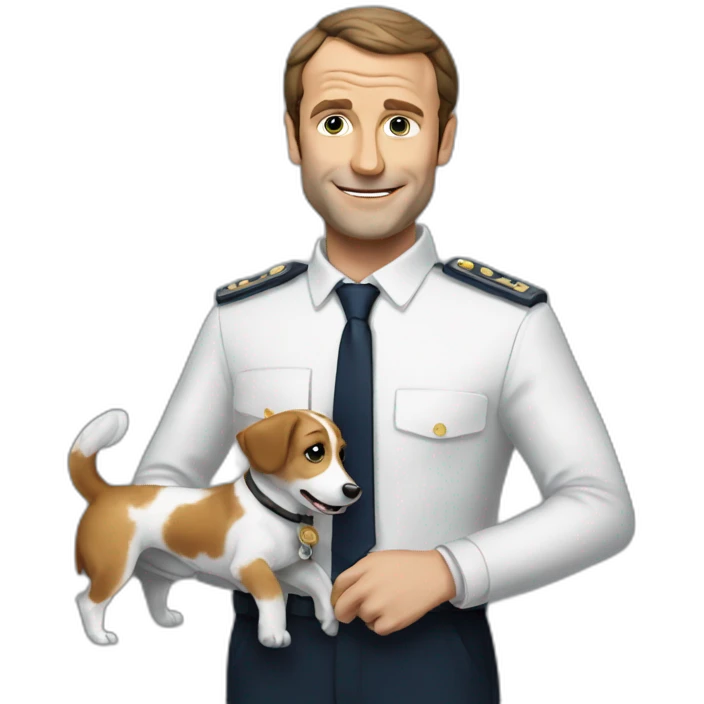 Macron avec chien emoji