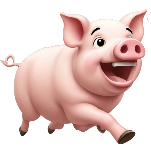 Pig running emoji