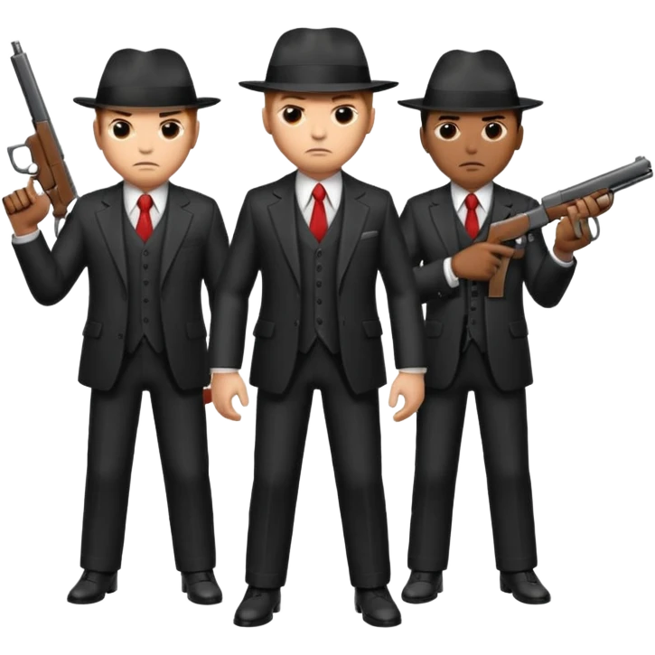 3 mafia members guns emoji