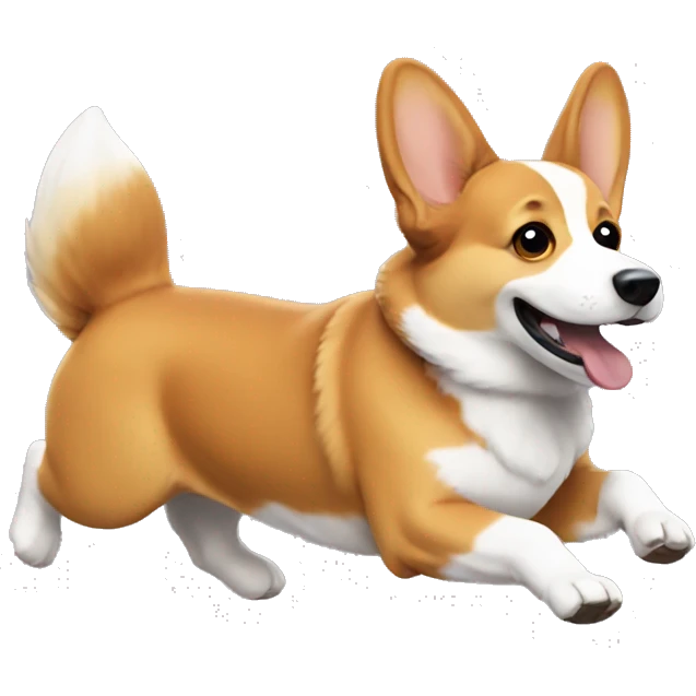 Corgi running  emoji