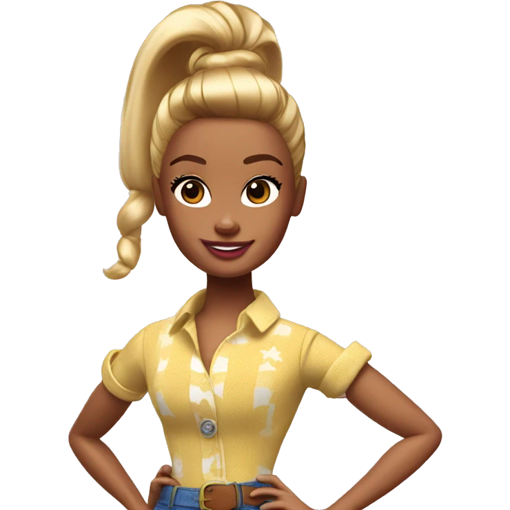 Toy Story Barbie in a ponytail emoji