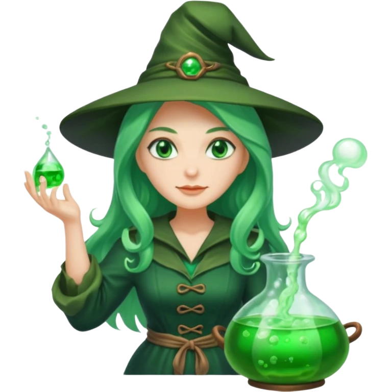 green witch cooking potion emoji