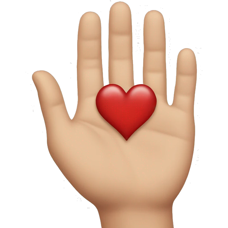 Hand heart emoji