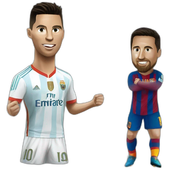 Ronaldo qui tacle messi emoji