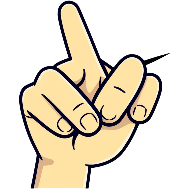 Pointing finger emoji